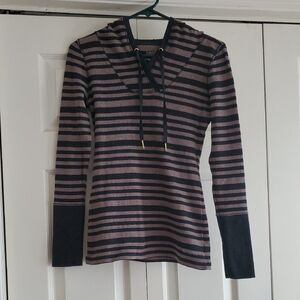 Calvin Klein Performance Striped Pullover Hoodie sz. S